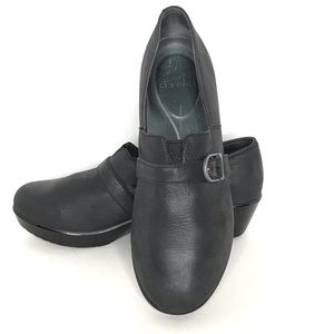 Dansko Black Burnished Leather “Jane” Shoes